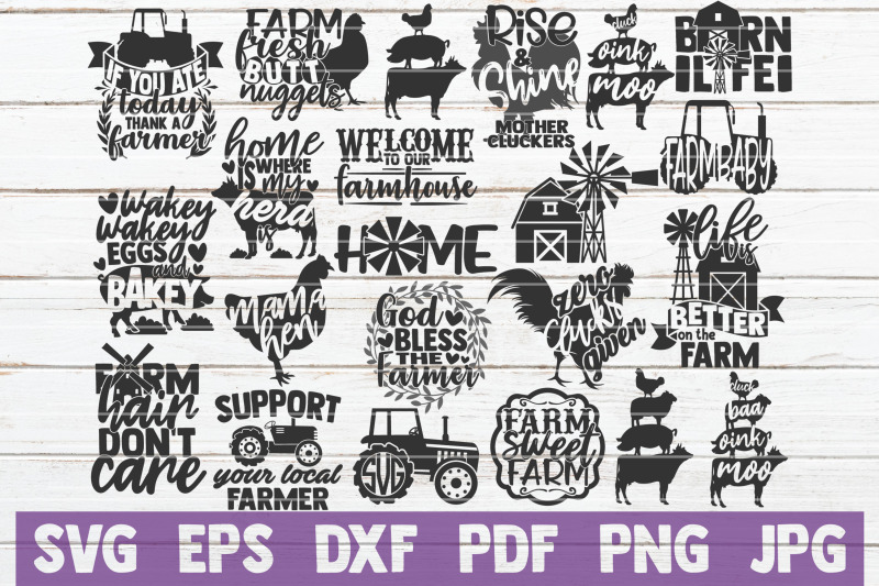 Farm Life SVG Bundle | SVG Cut Files By MintyMarshmallows | TheHungryJPEG