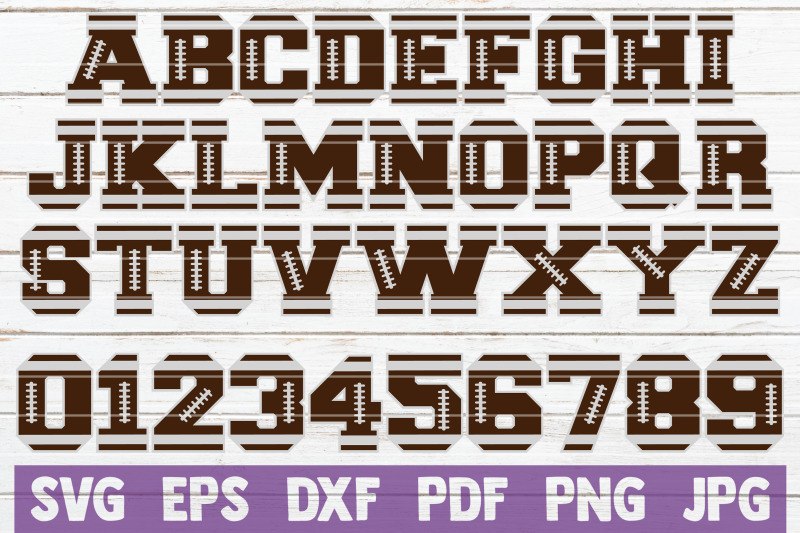 Football Alphabet SVG Cut File By MintyMarshmallows | TheHungryJPEG