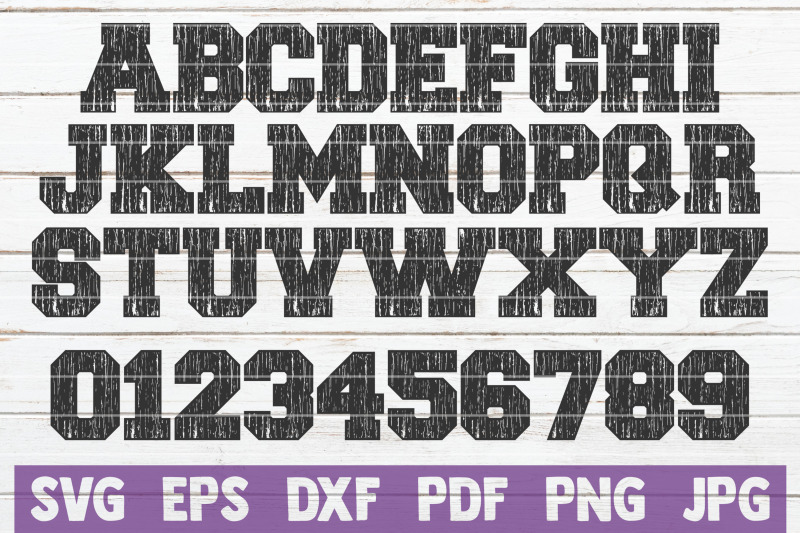 Distressed Alphabet SVG Cut File By MintyMarshmallows | TheHungryJPEG