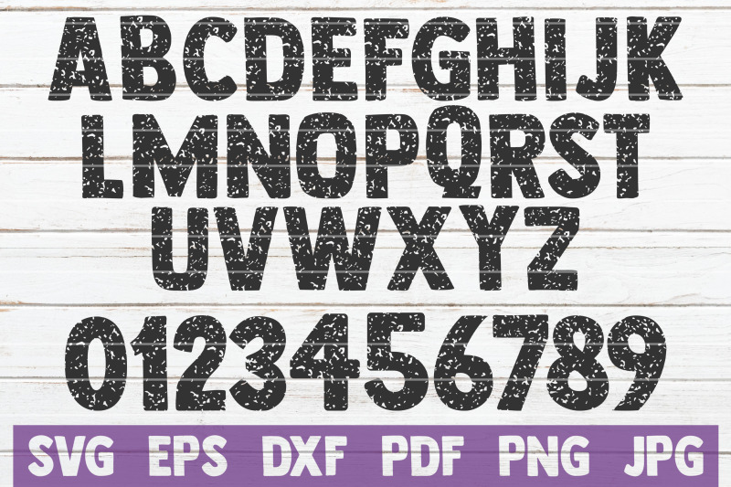 Distressed Alphabet SVG Cut File By MintyMarshmallows | TheHungryJPEG