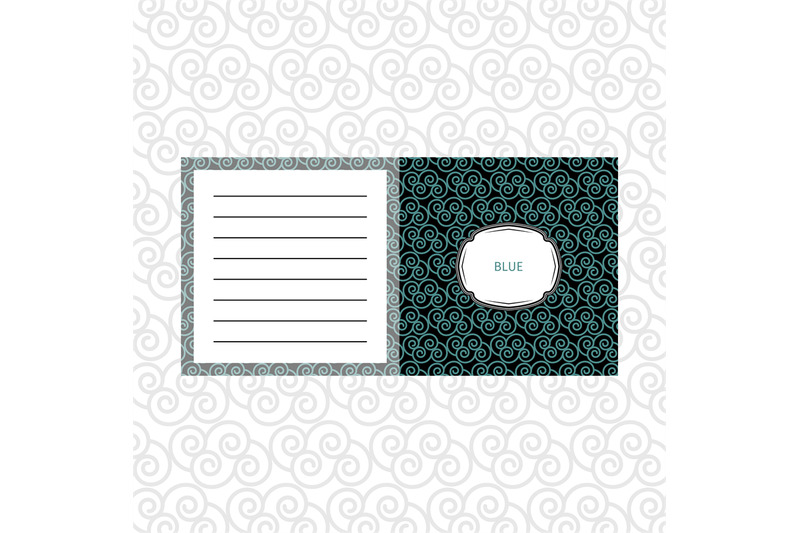 Notepad Design With Blue Geometric Pattern By Smartstartstocker Thehungryjpeg Com