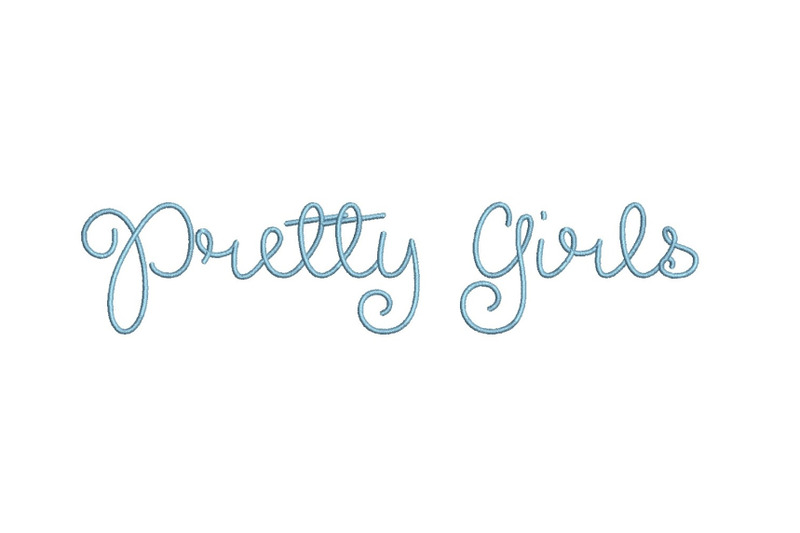 Pretty Girls 15 sizes embroidery font (MHA) By DigitizingWithLove ...