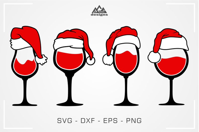 Download Christmas Santa Wine Glass Svg Cuttable Design By ...