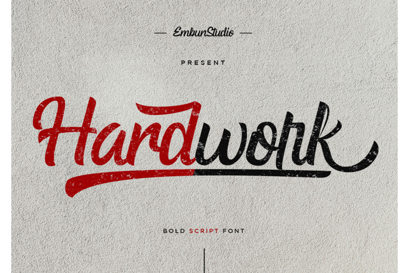 Hardwork Script By Embunstudio Thehungryjpeg Com