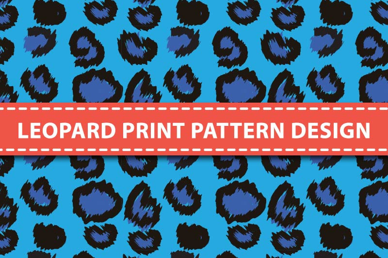 Blue color cheetah print pattern design By Graphics Ninja | TheHungryJPEG