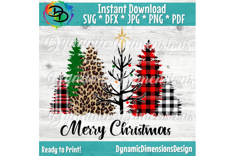 Merry Christmas Svg Christmas Tree Svg Christmas Svg Leopard Print By Dynamic Dimensions Thehungryjpeg Com