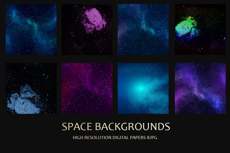 Space Backgrounds By SIRIUSTR | TheHungryJPEG