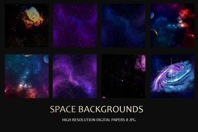 Space Backgrounds By SIRIUSTR | TheHungryJPEG