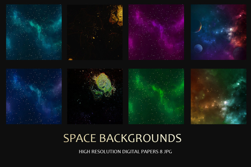 Space Backgrounds By SIRIUSTR | TheHungryJPEG