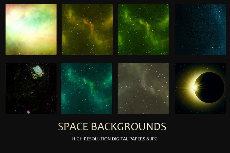 Space Backgrounds By SIRIUSTR | TheHungryJPEG