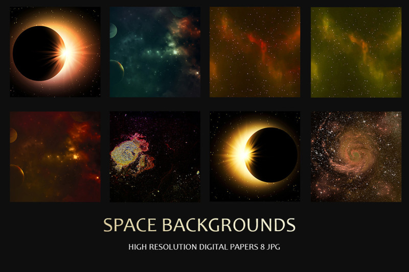 Space Backgrounds By SIRIUSTR | TheHungryJPEG