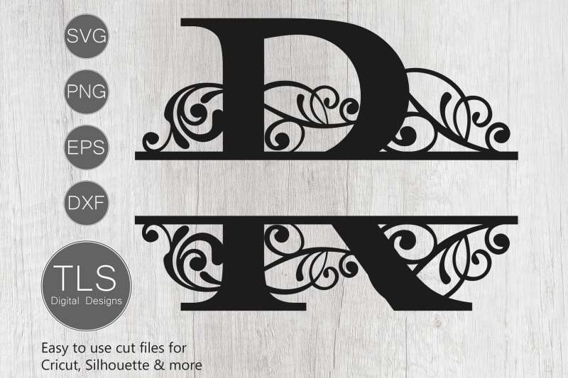 Letter R Split Monogram SVG, Split Monogram SVG, Letter R Cricut By ...