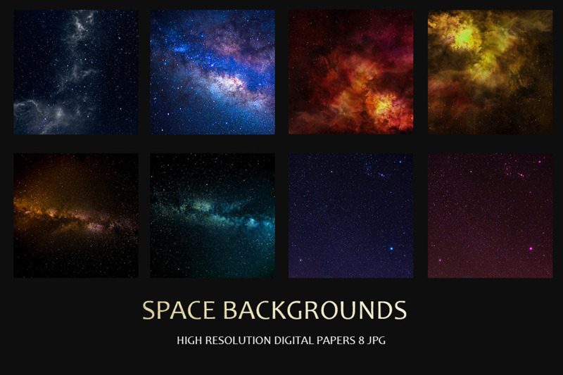 Space Backgrounds By SIRIUSTR | TheHungryJPEG