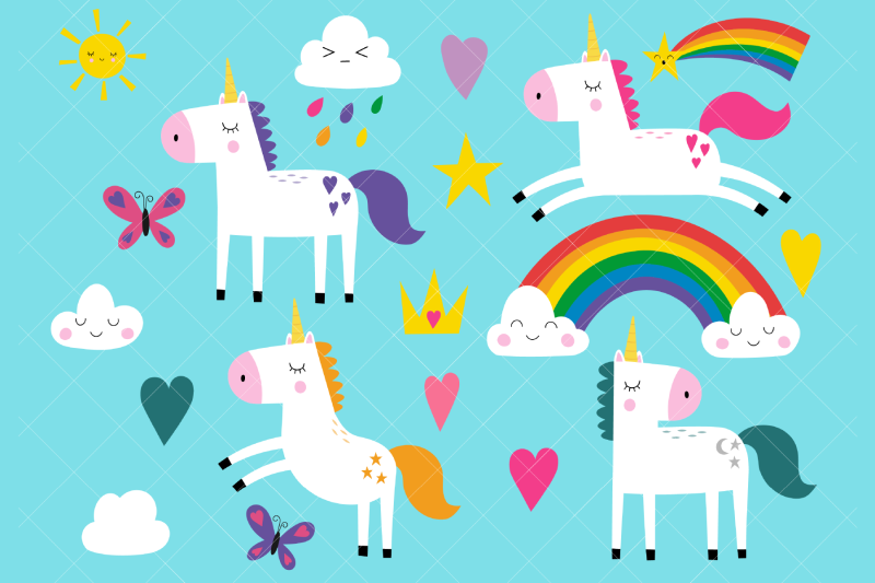 Unicorns Clip Art By Clipartisan 