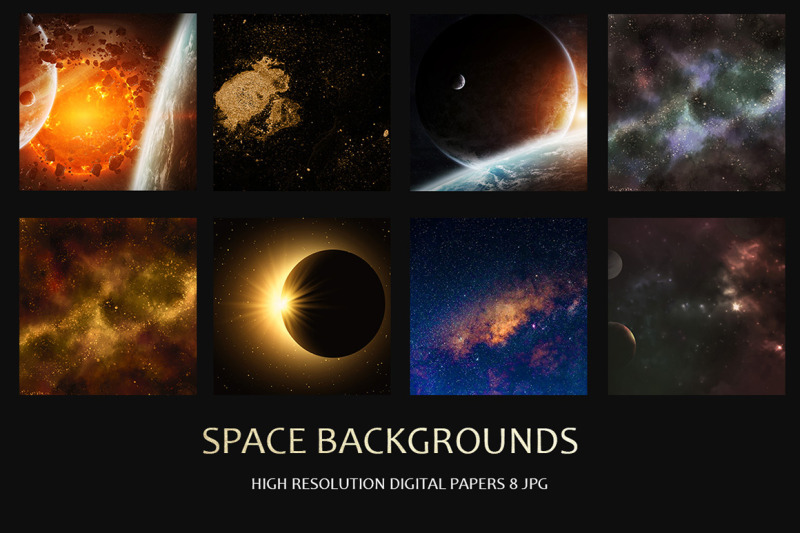 Space Backgrounds By SIRIUSTR | TheHungryJPEG