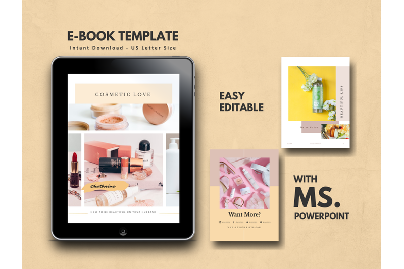 Cosmetic Makeup Tips Ebook Template Powerpoint Presentation By Rivatxfz 