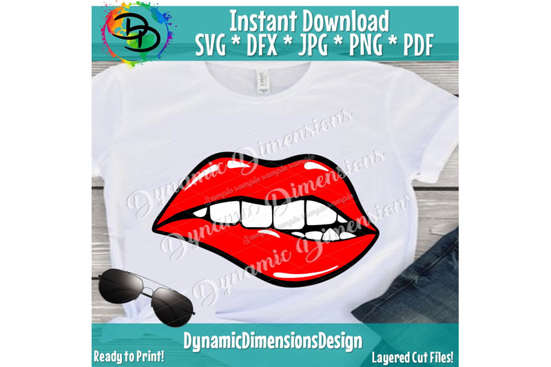 Lips Svg, Lips silhouette Kiss Dripping Lips SVG, Biting Lips SVG, Li ...