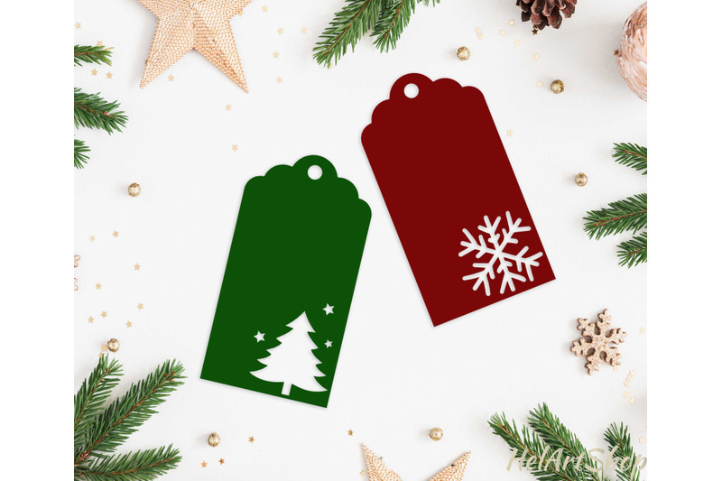 Christmas gift tags svg cutting file By