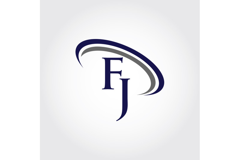 Initial letter logo fj template design Royalty Free Vector