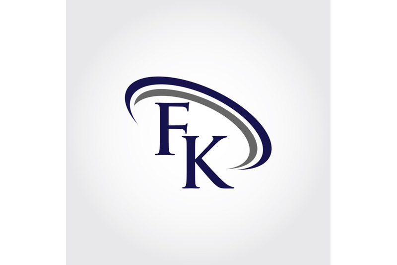 Initial FK Script Letter Type Logo Design With... - Stock Illustration  [90662644] - PIXTA