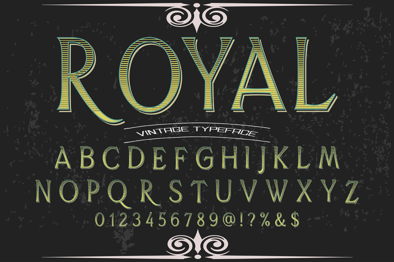 vintage Typeface vector label design By vintage_font | TheHungryJPEG