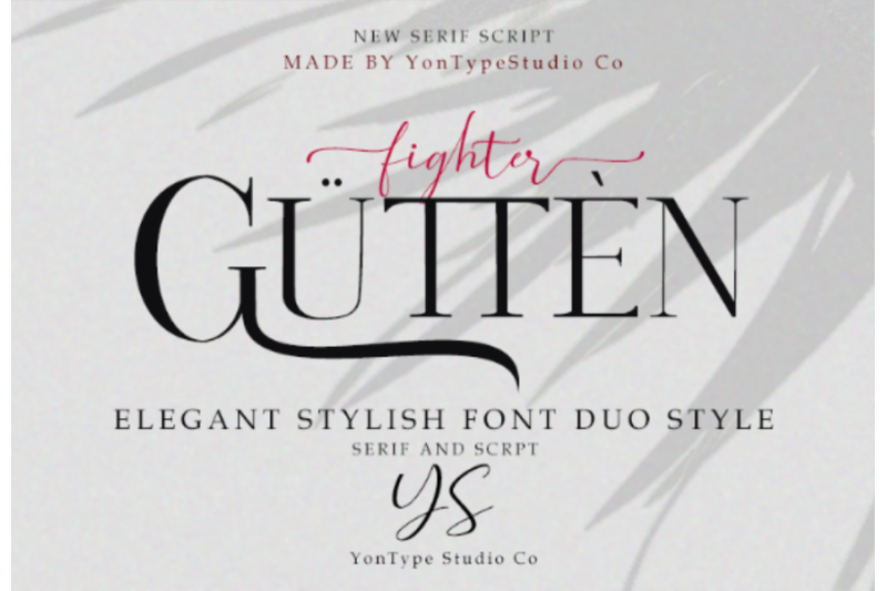 Gutten Fighter Font Duo W Bonus 6 Logos By Yontypestudio Co Thehungryjpeg Com