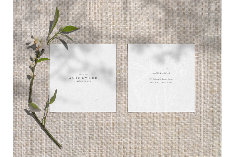 Embossed Square Cards Mockup Pt. 1 By JoseFran | TheHungryJPEG