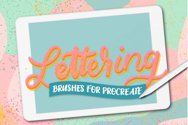 Procreate Lettering Brushes By Seamless Team | TheHungryJPEG