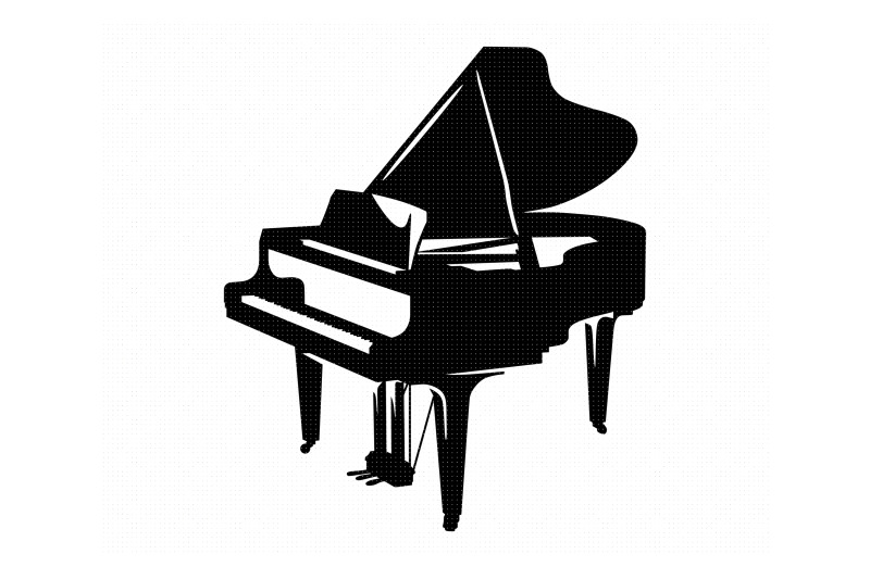 Download grand piano svg, dxf, png, eps, cricut, silhouette, cut file, clipart By CrafterOks ...