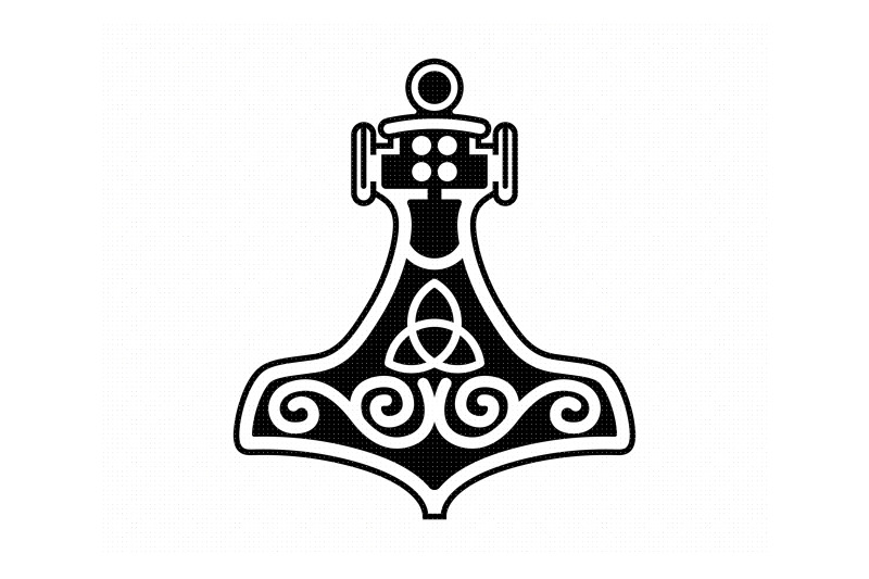 viking protection symbol, thor's hammer svg, dxf, png, eps, cricut By ...