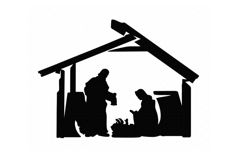 true story, christmas, nativity, manger svg, dxf, png, eps, cricut By ...