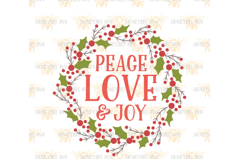 Download Peace Love And Joy Wreath SVG Design - Free Disney SVG Cut ...