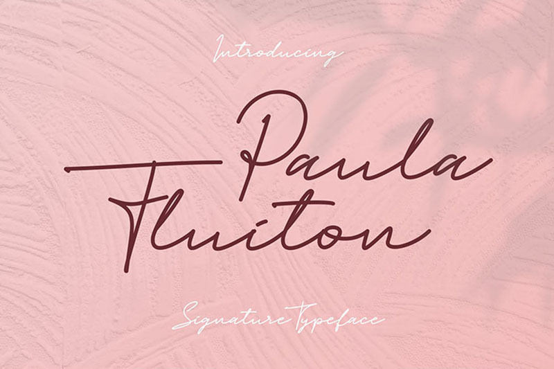 Paula Fluiton | Signature Font By Raditype Studio | TheHungryJPEG