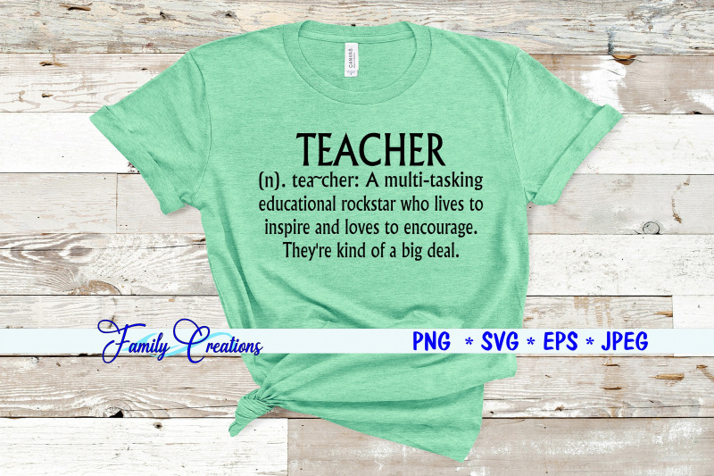 Teacher By Family Creations | TheHungryJPEG