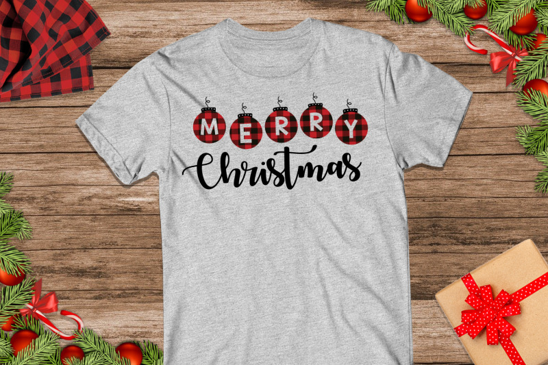 Merry Christmas Buffalo Plaid Svg By All About Svg | TheHungryJPEG