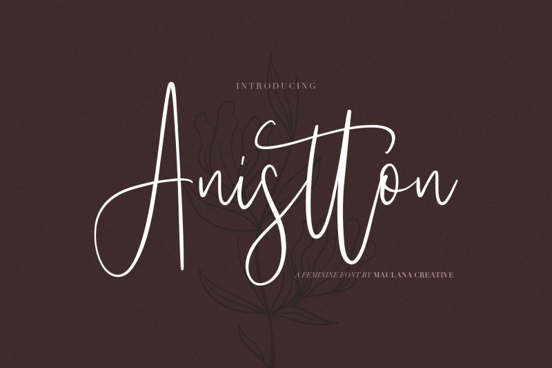 Anistton - Feminine Font By Maulana Creative | TheHungryJPEG