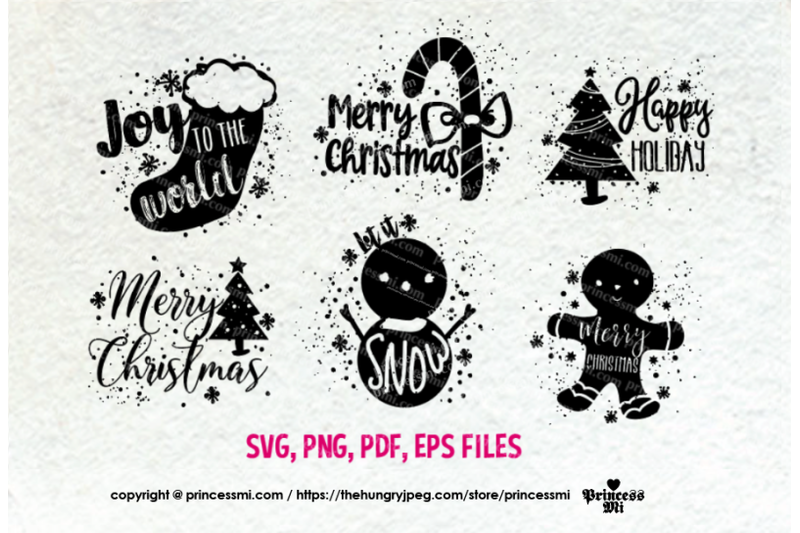 Christmas Set Svg Eps Png File By Princessmi Thehungryjpeg Com