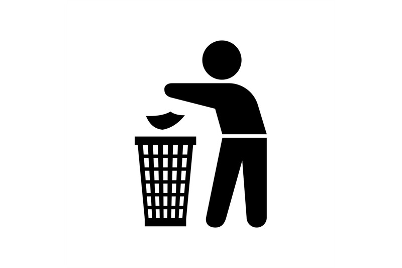 Man throwing trash silhouette By SmartStartStocker | TheHungryJPEG