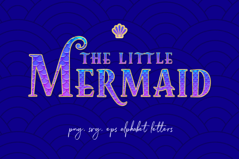 Little Mermaid Font Letters By North Sea Studio Thehungryjpeg Com