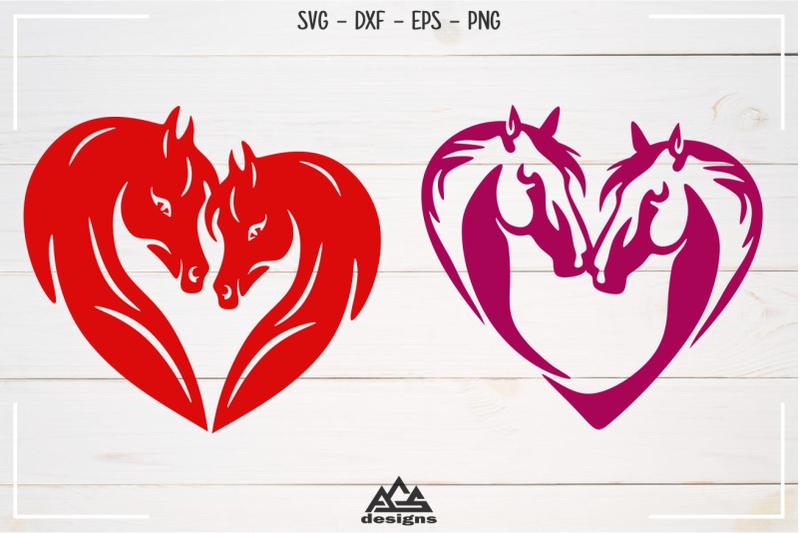 Download Horse Love Heart - Valentine Svg Design By AgsDesign | TheHungryJPEG.com