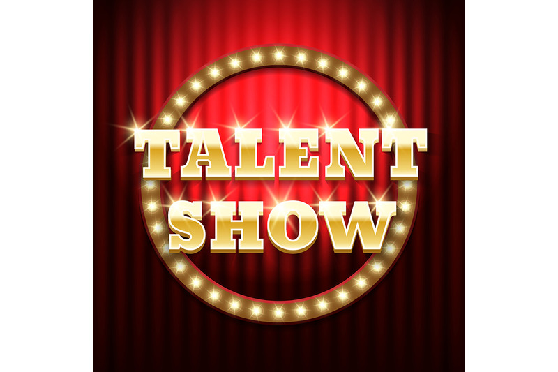 Talent Show Golden Sign By Olena1983 | TheHungryJPEG.com