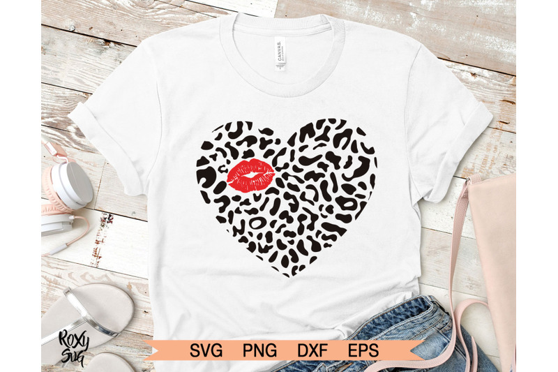 Download Valentines Day Svg, Leopard Heart Svg, Kiss svg, Leopard ...