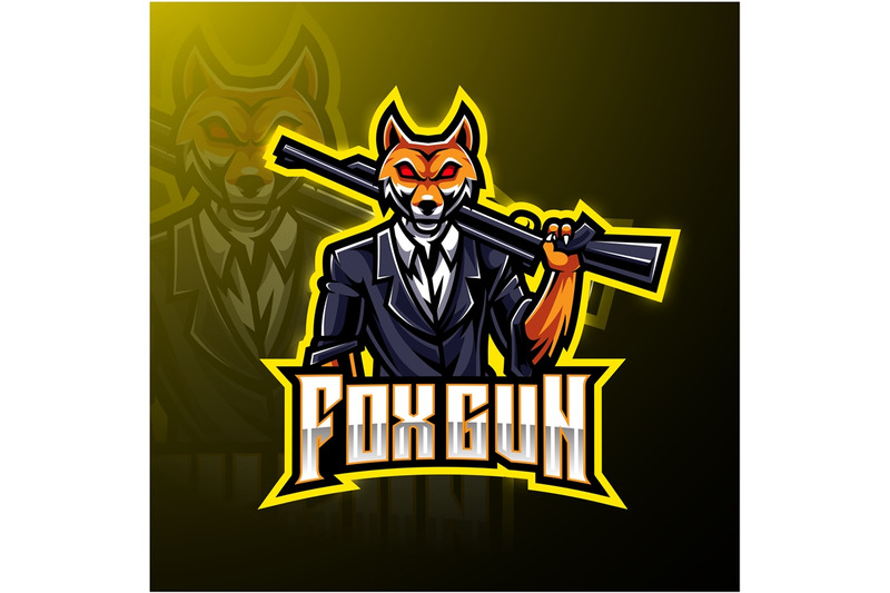 Fox Gun Esport Logo Design By Visink Thehungryjpeg Com