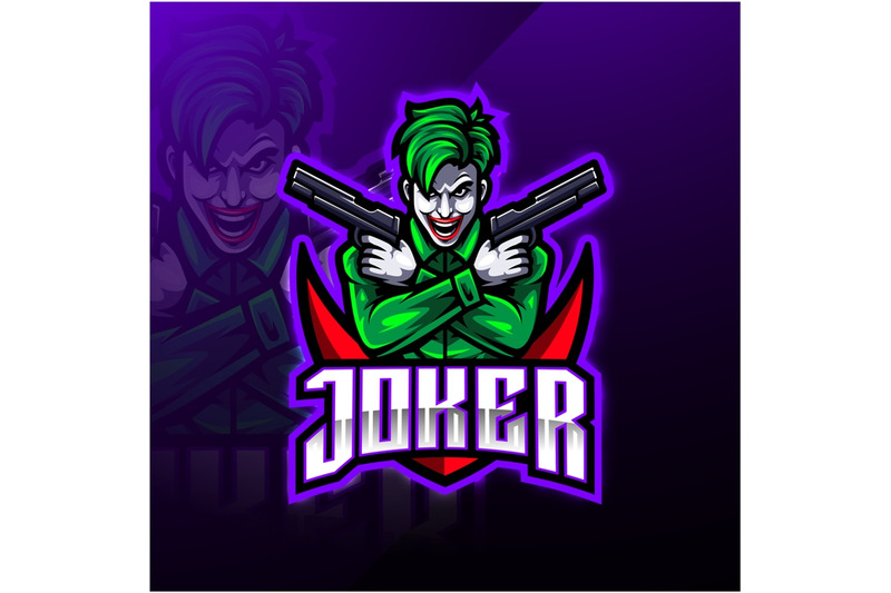 Joker gunners esport mascot logo design By Visink | TheHungryJPEG
