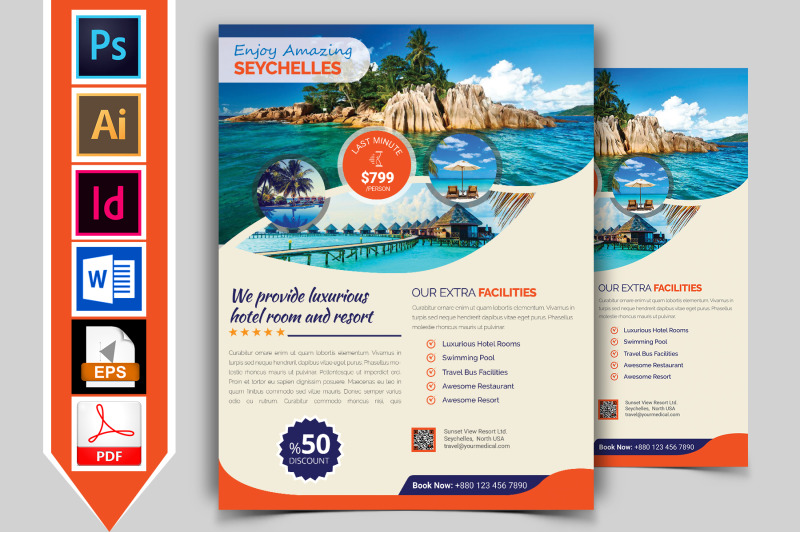 Travel Flyer Vol - 03 By Imagine Design Studio | TheHungryJPEG