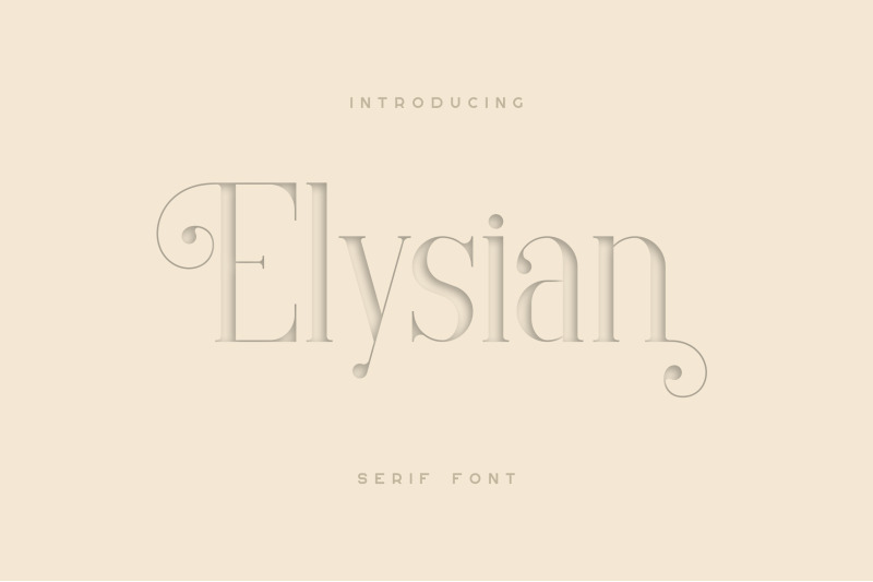 Elysian - serif font By VPcreativeshop | TheHungryJPEG