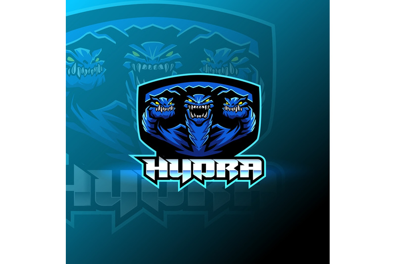 Hydra esport mascot logo design Royalty Free Vector Image