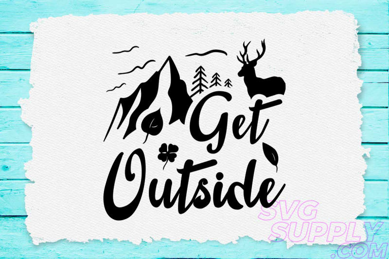 Get Outside Svg Design For Adventure Tshirt By Cuttingsvg Thehungryjpeg