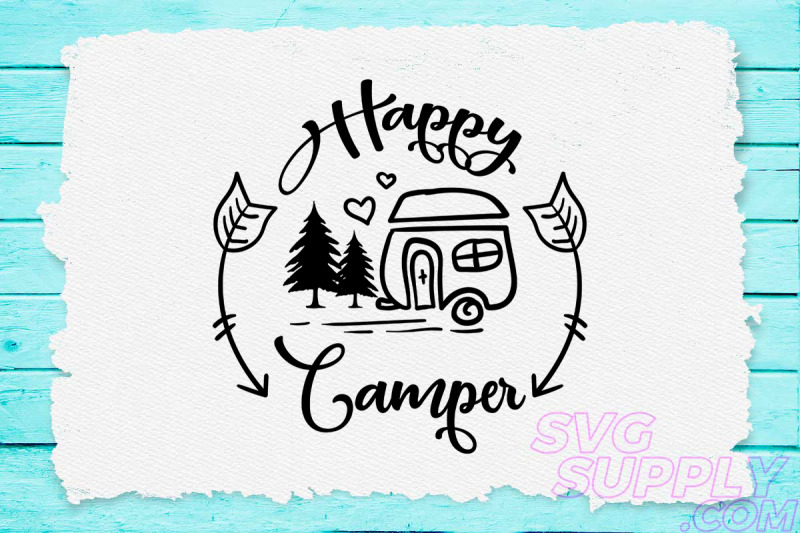 Happy Camper Svg Design For Adventure Handcraft By Cuttingsvg