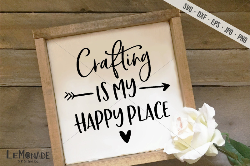 Download Crafting Is My Happy Place SVG, Cut File, Cutting File ...